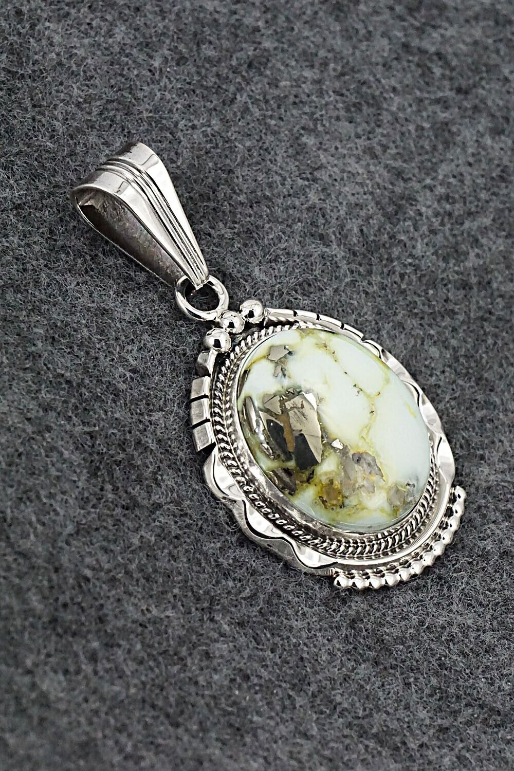 Variscite & Sterling Silver Pendant - Samuel Yellowhair