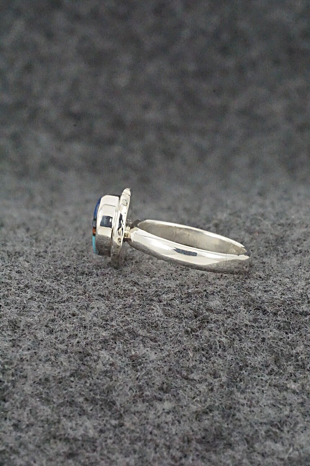 Multi-Stone & Sterling Silver Ring - Delbert Kallestewa Jr. - Size 4.5
