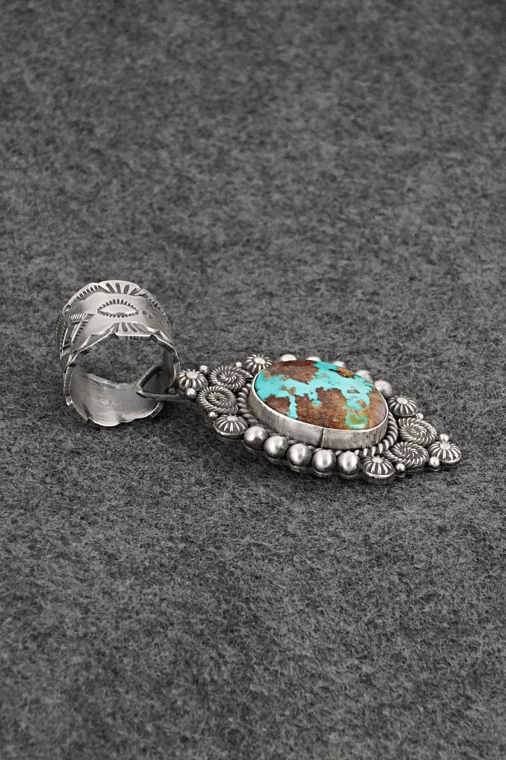 Turquoise & Sterling Silver Pendant - Rosita Calladitto