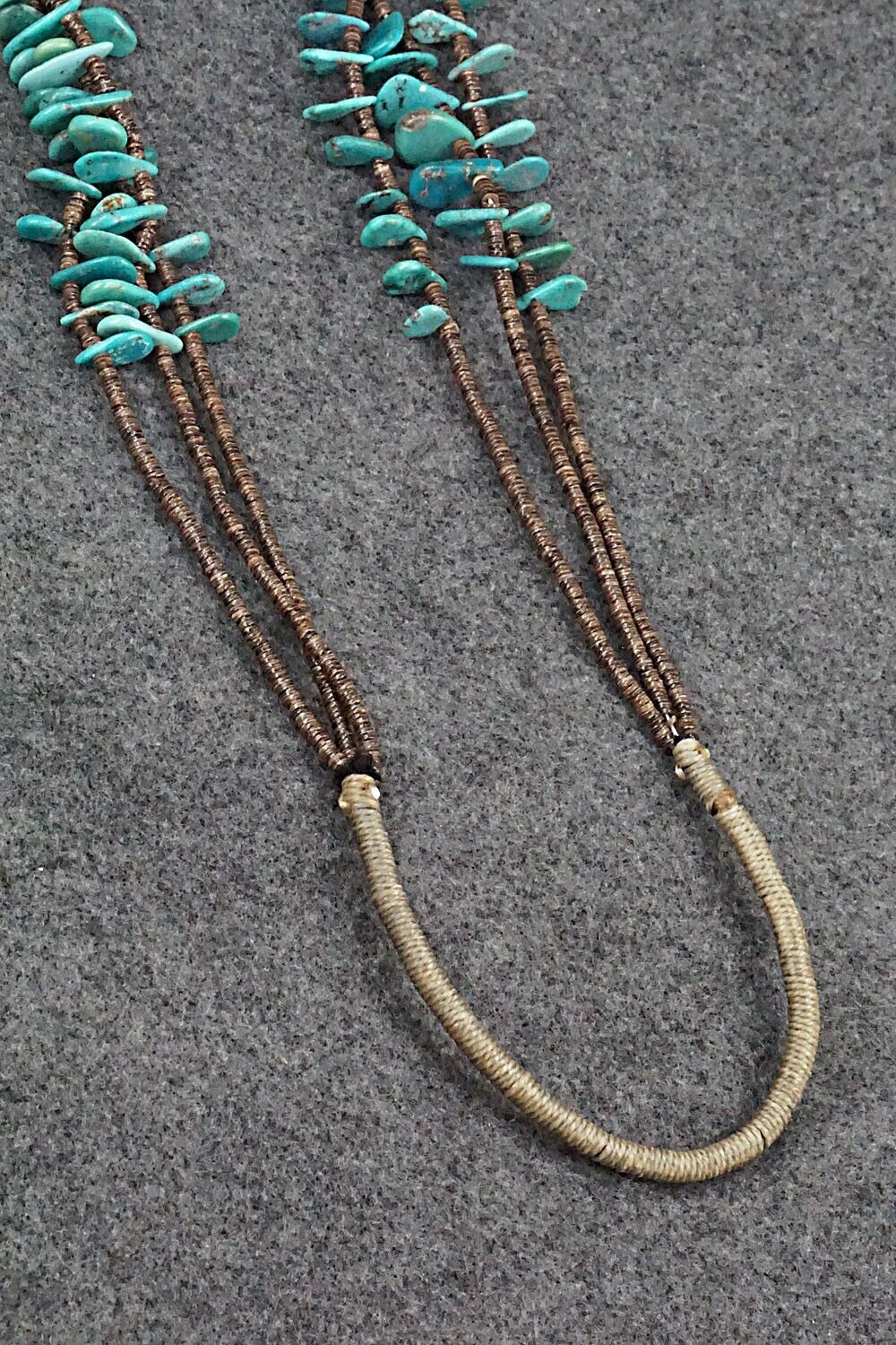 Turquoise & Shell Necklace 36" - Louise Joe