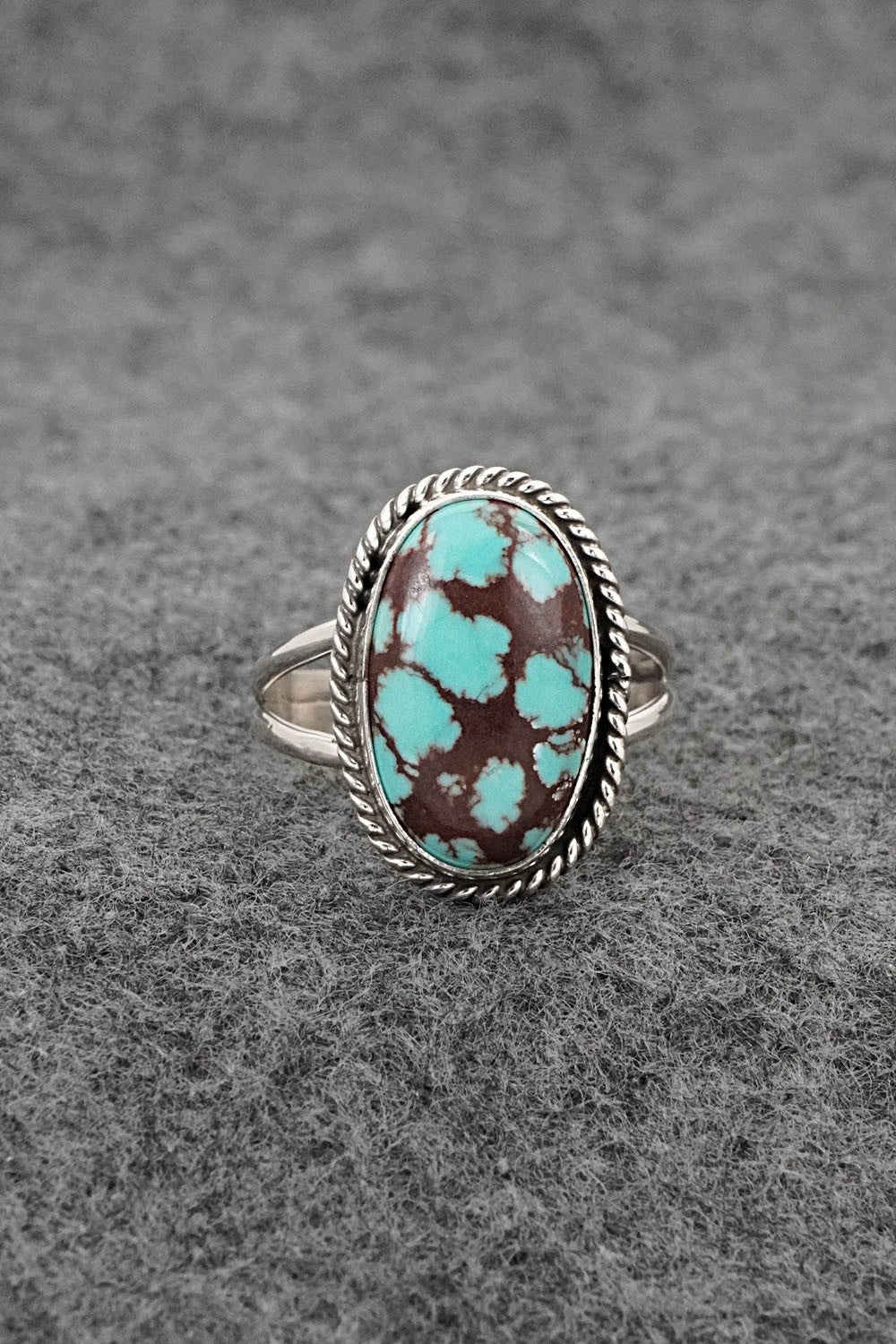 Turquoise & Sterling Silver Ring - Eugene Gruber - Size 9