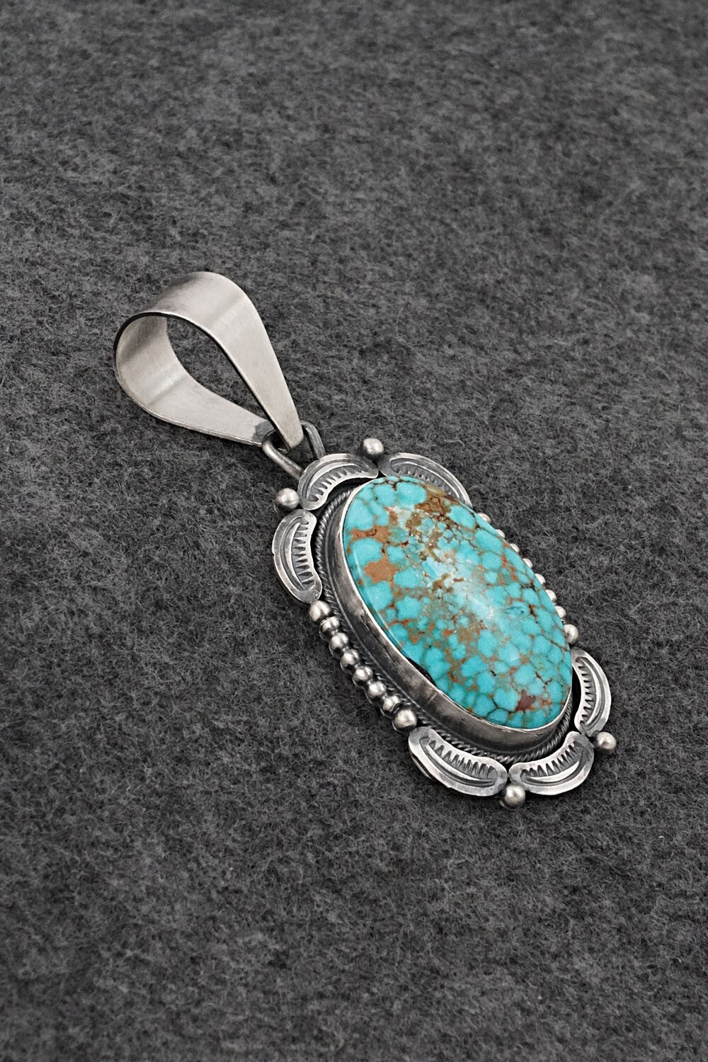 Turquoise & Sterling Silver Pendant - Daniel Benally