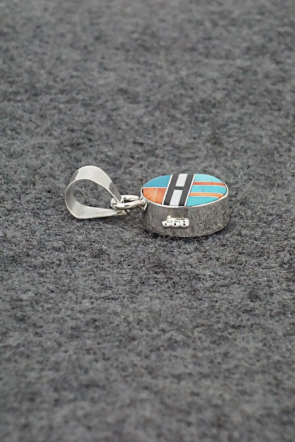 Multi-Stone & Sterling Silver Double-Sided Pendant - Edison Yazzie