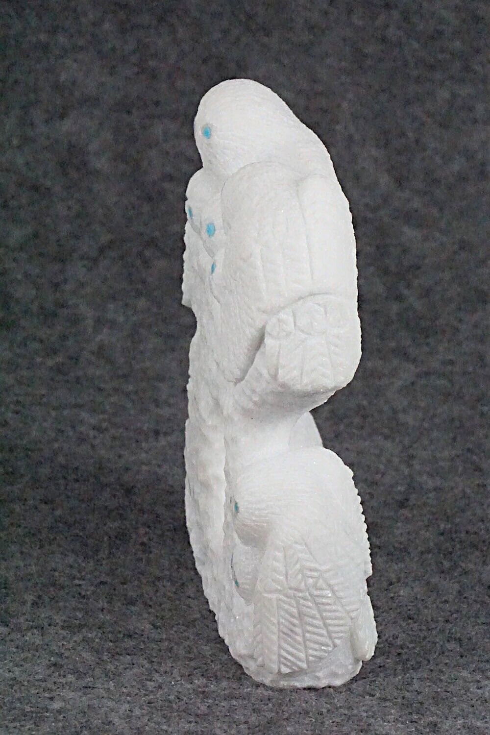Owls Nesting Zuni Fetish Carving - Destry Siutza