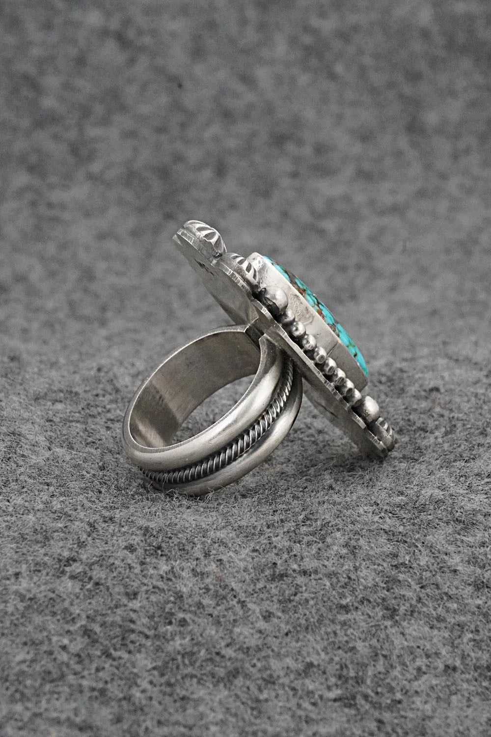 Turquoise & Sterling Silver Ring - Michael Calladitto - Size 7.5