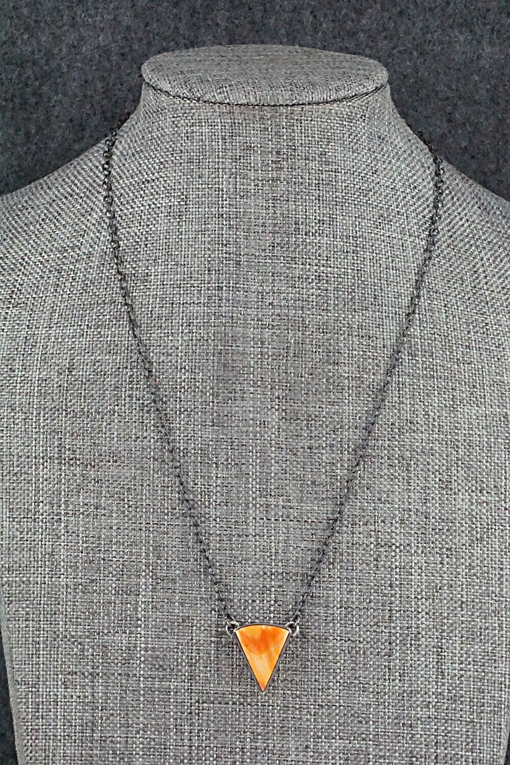 Spiny Oyster & Sterling Silver Necklace - Bernyse Chavez
