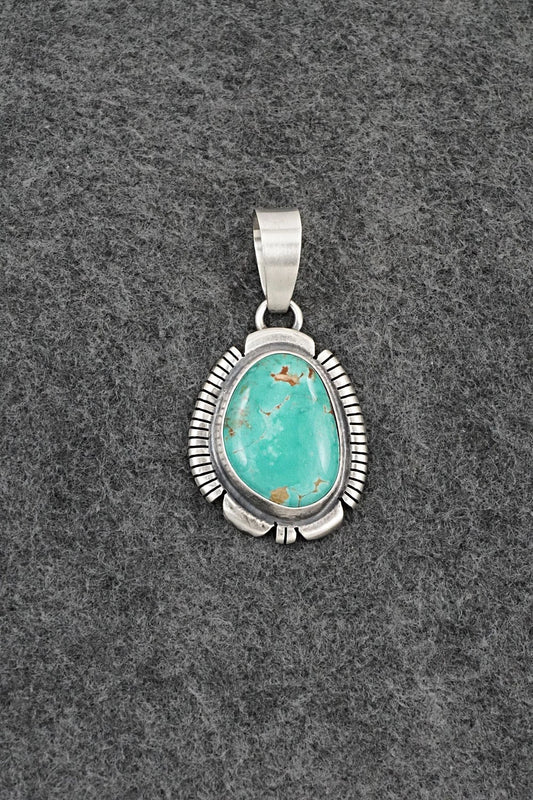 Turquoise & Sterling Silver Pendant - Thomas Franscisco
