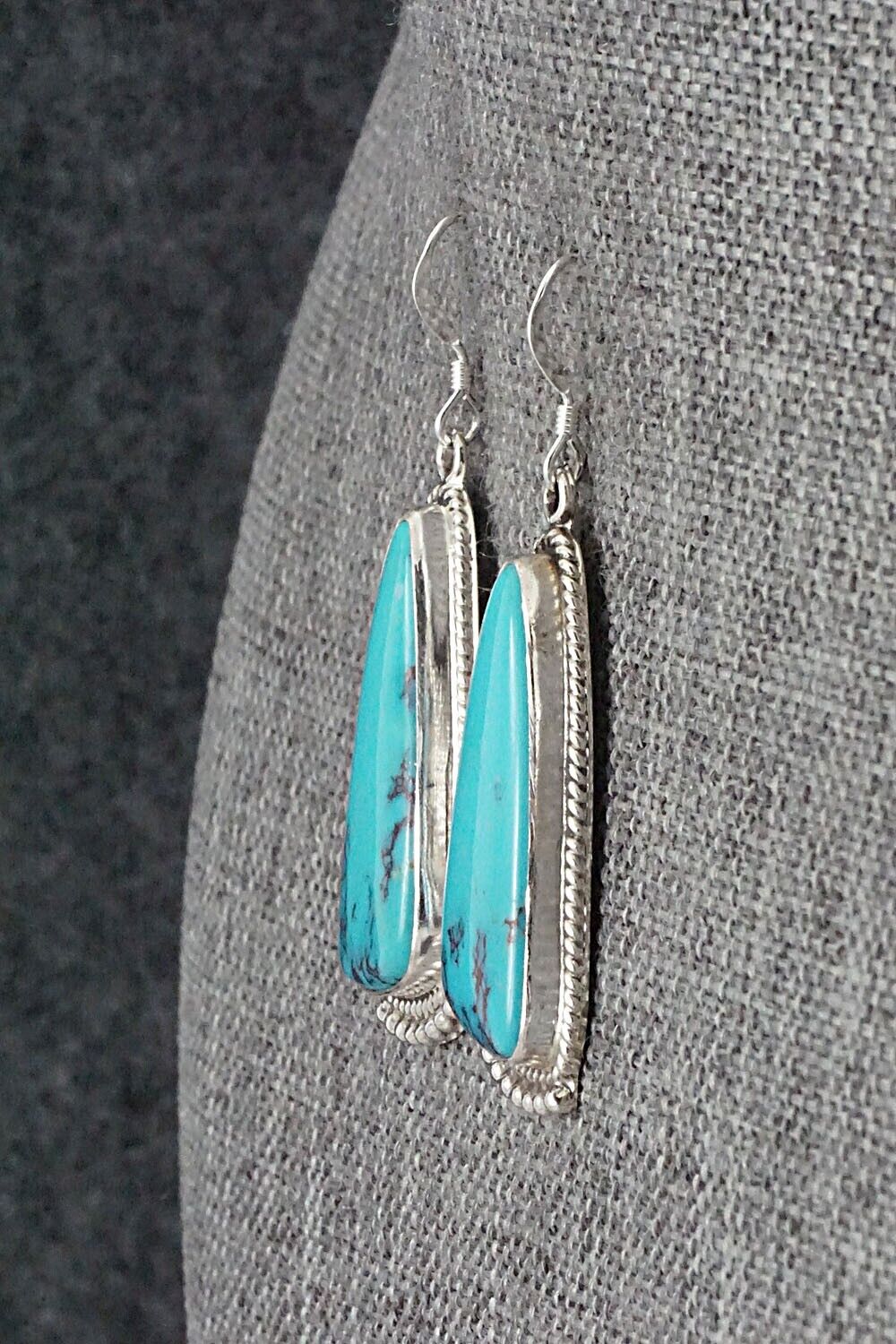 Turquoise & Sterling Silver Earrings - Verley Betone