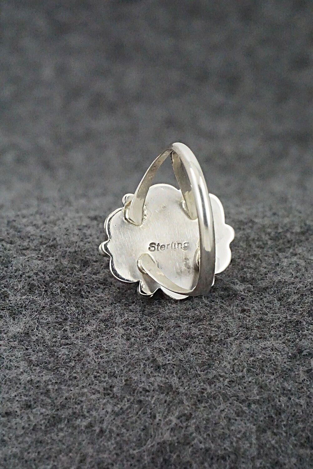 Spiny Oyster & Sterling Silver Ring - Freda Martinez - Size 8