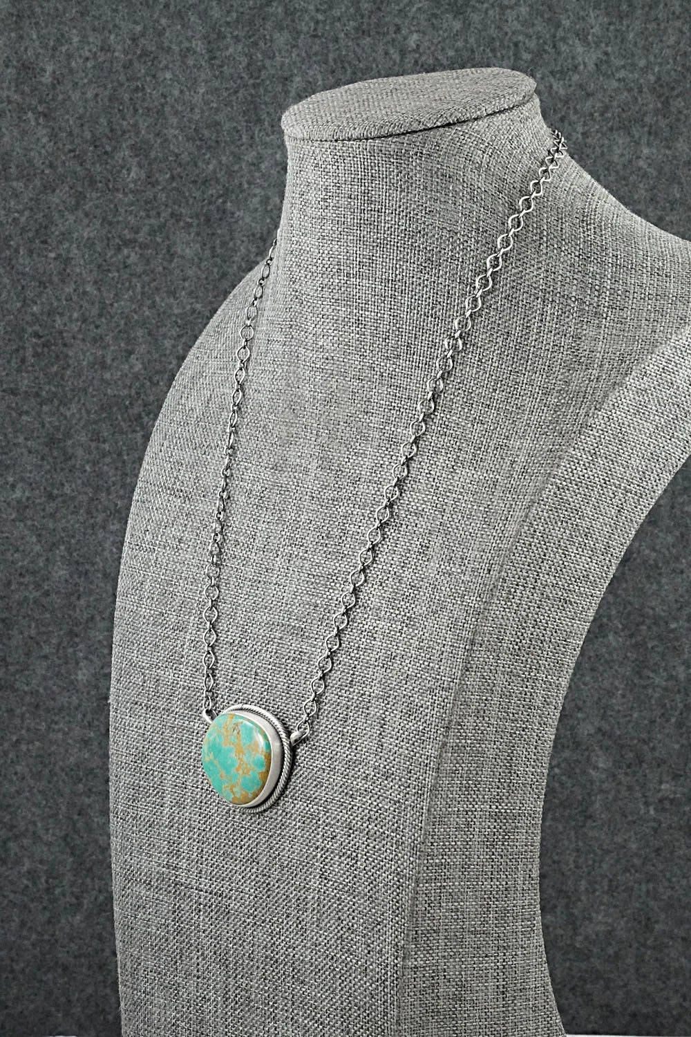 Turquoise & Sterling Silver Necklace - Darrin Livingston