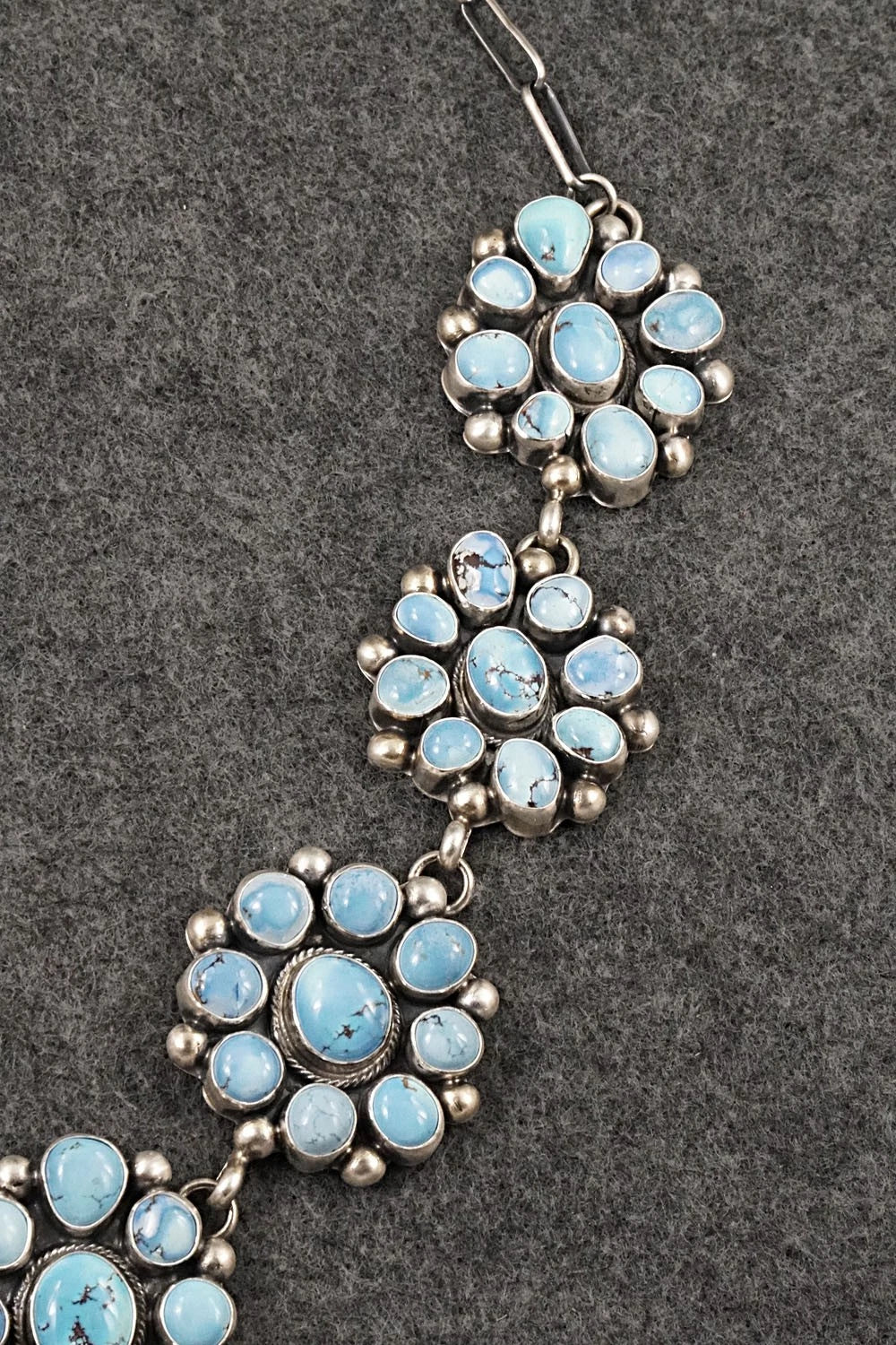 Turquoise & Sterling Silver Necklace and Earrings Set - Kathleen Livingston