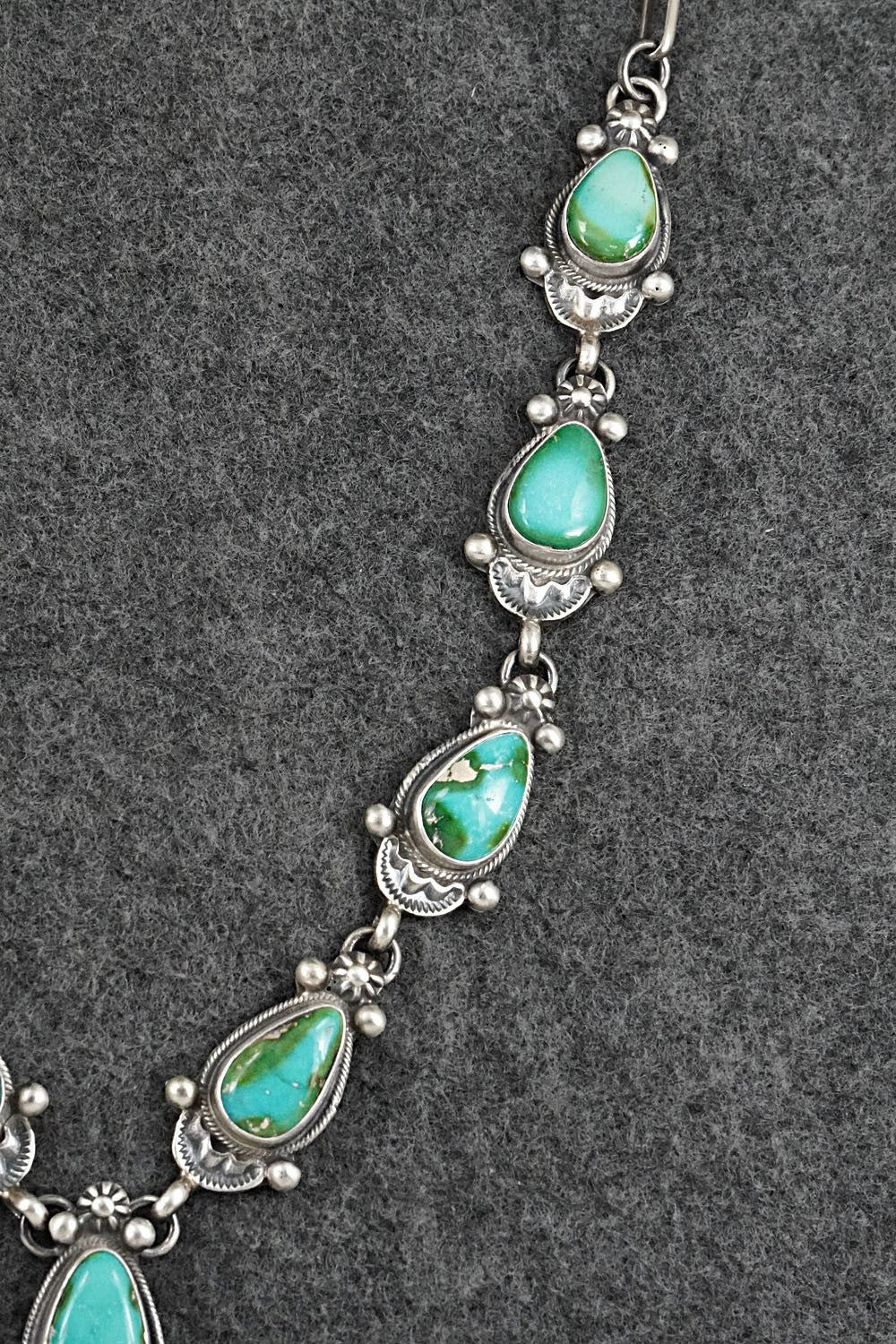 Turquoise & Sterling Silver Necklace and Earrings Set - Kathleen Livingston