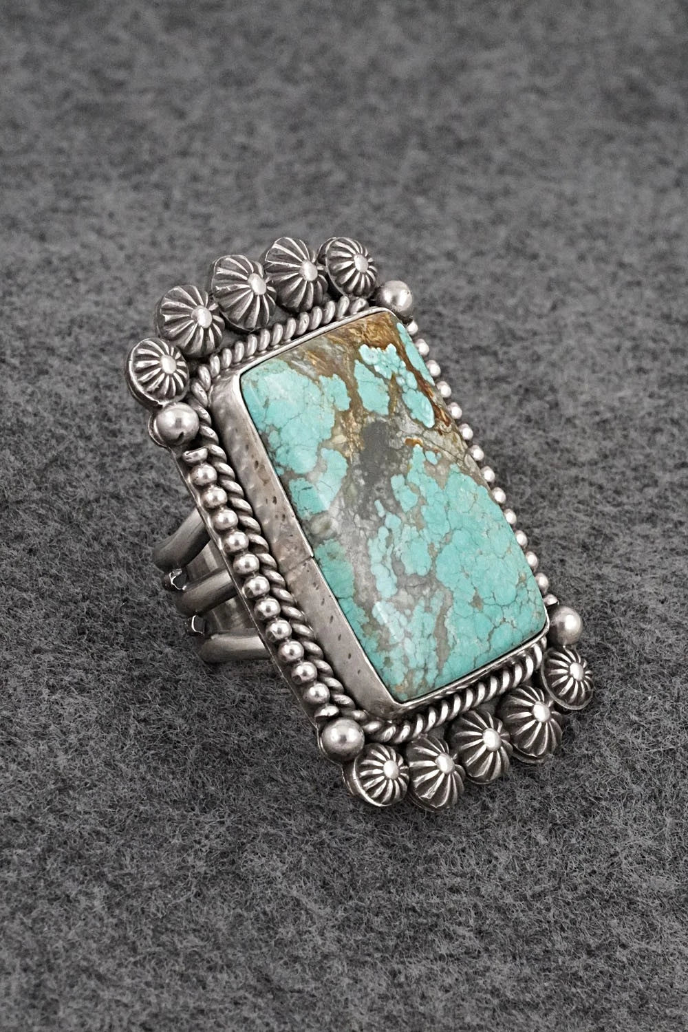 Turquoise & Sterling Silver Ring - Michael Calladitto - Size 7.5