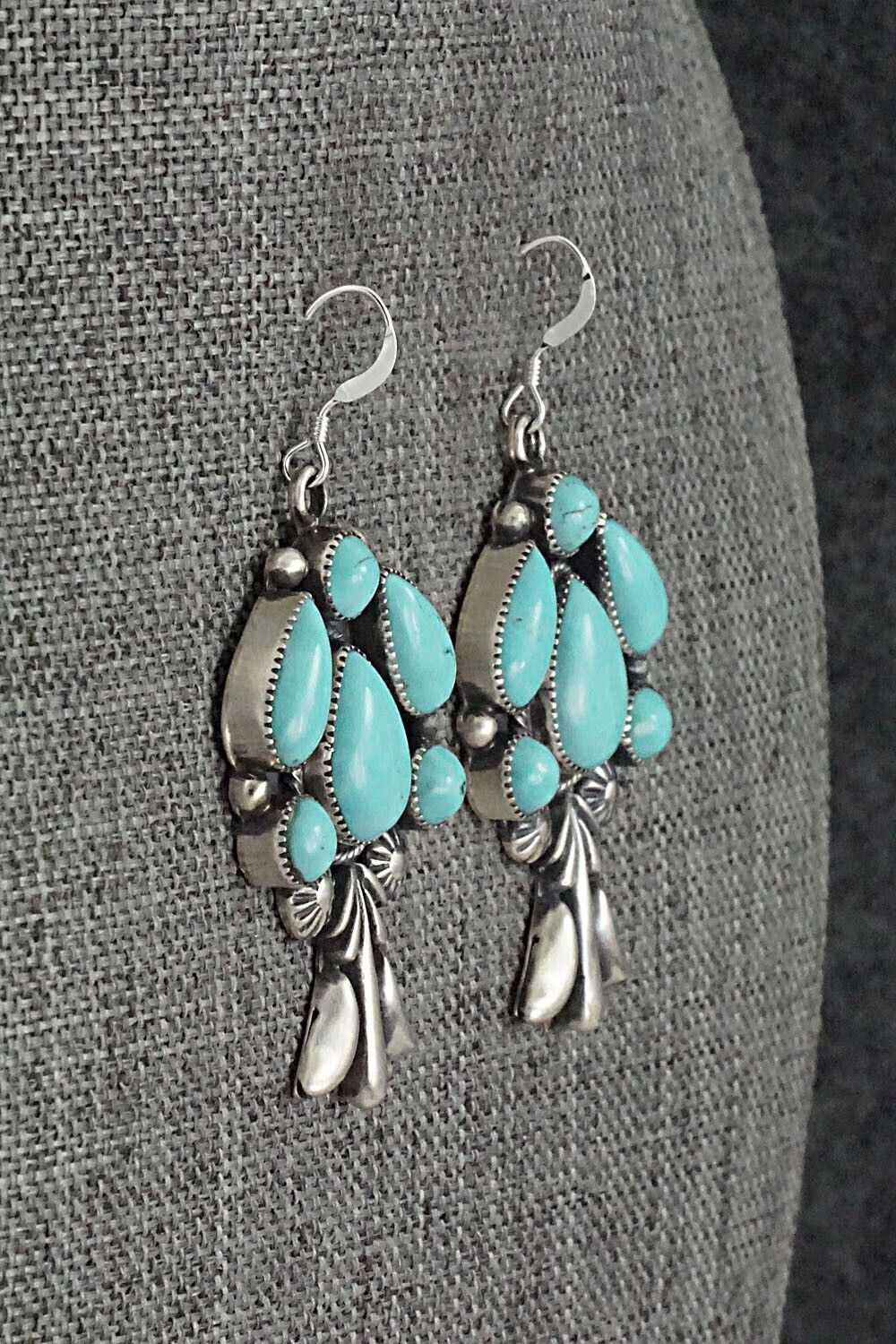 Turquoise & Sterling Silver Earrings - Bobby Platero