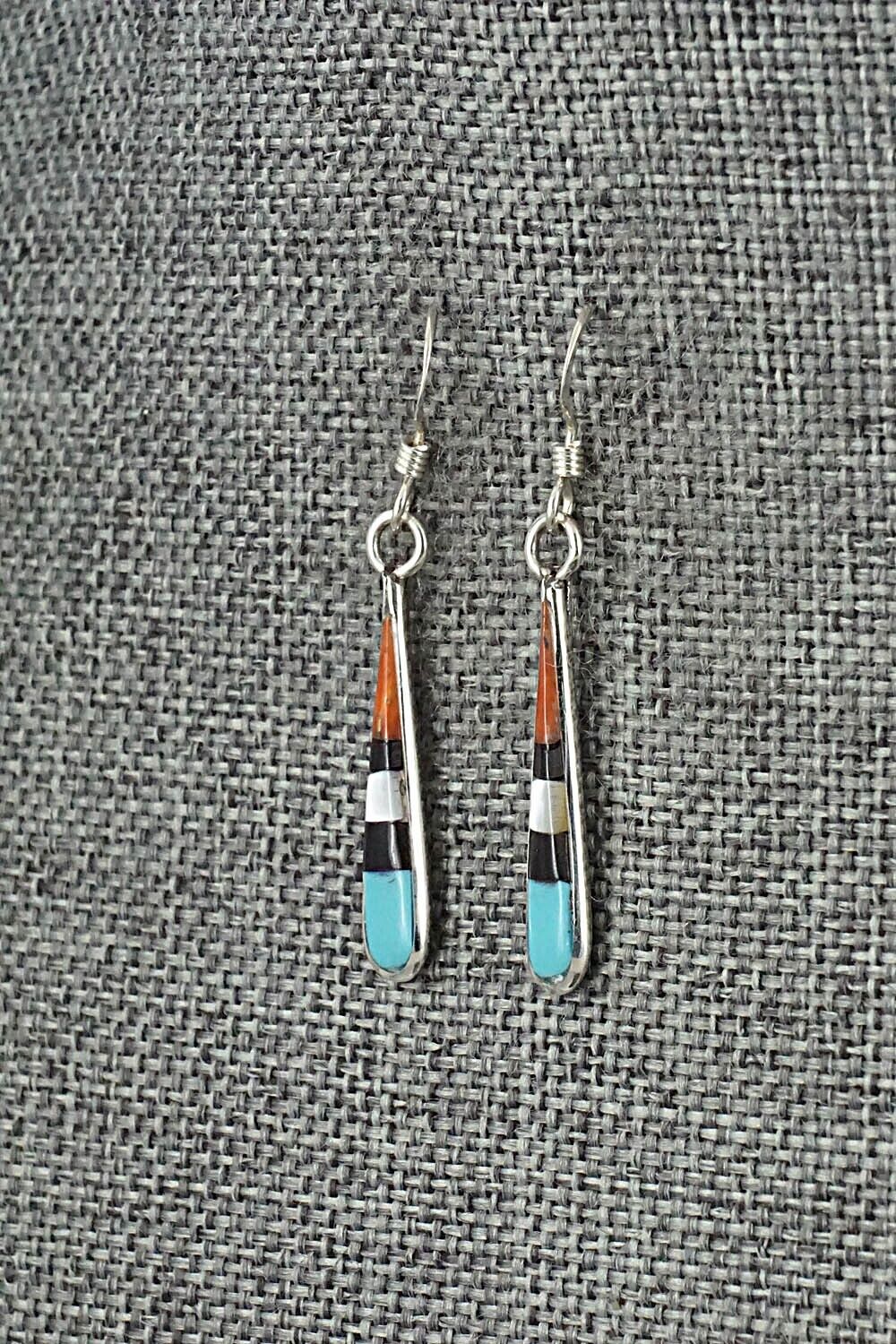 Multi-Stone & Sterling Silver Earrings - Stanford Etsate