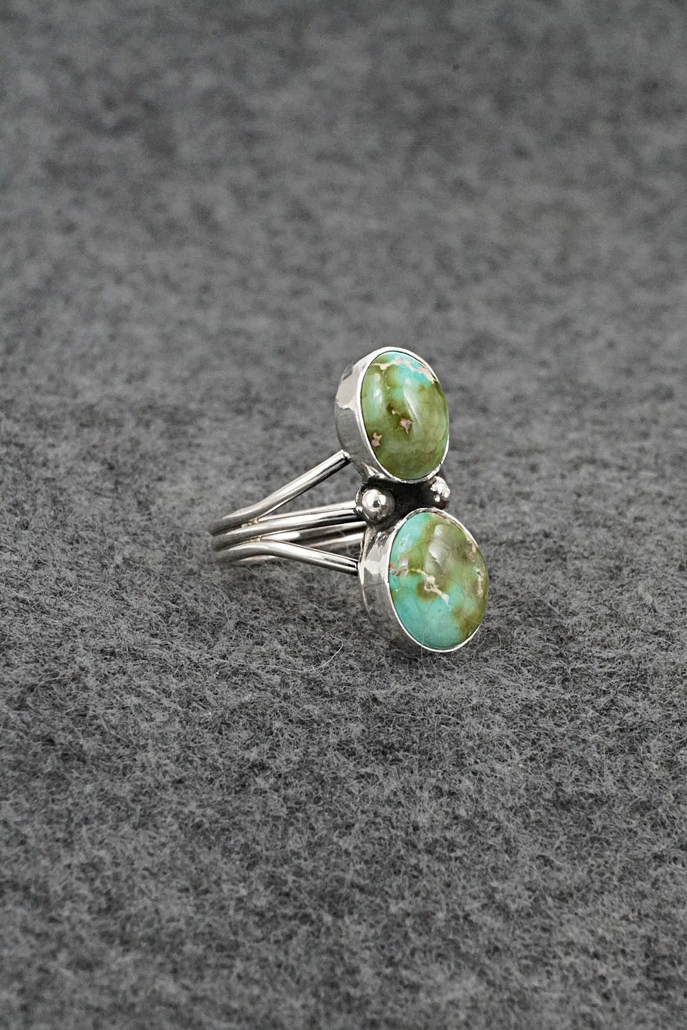 Turquoise & Sterling Silver Ring - Eugene Gruber - Size 6