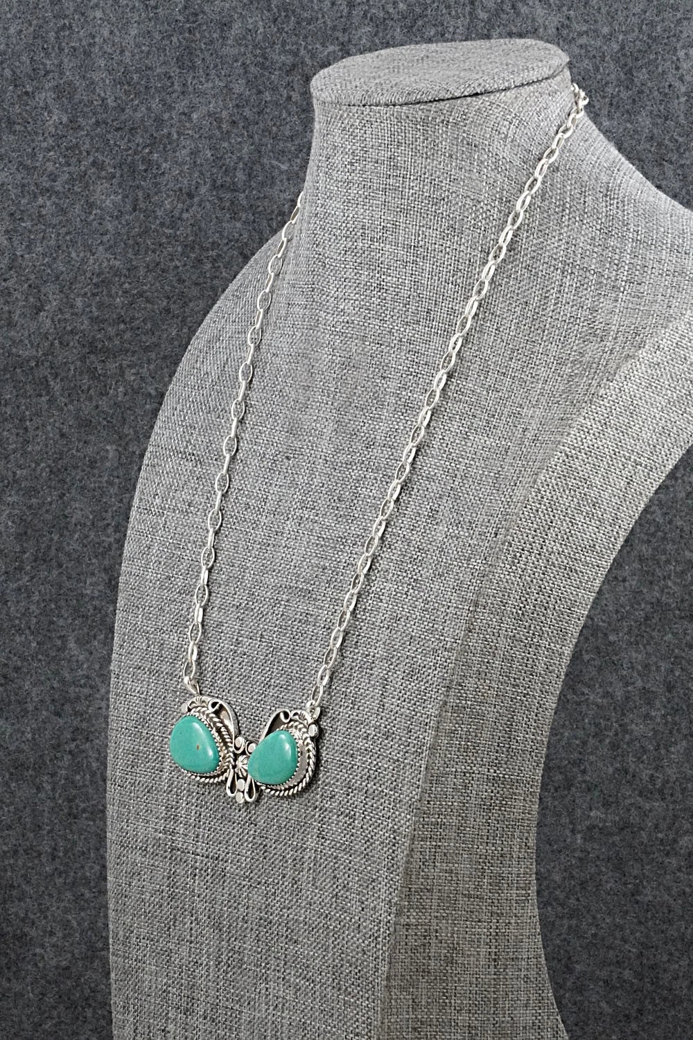 Turquoise & Sterling Silver Necklace - Phil Nez