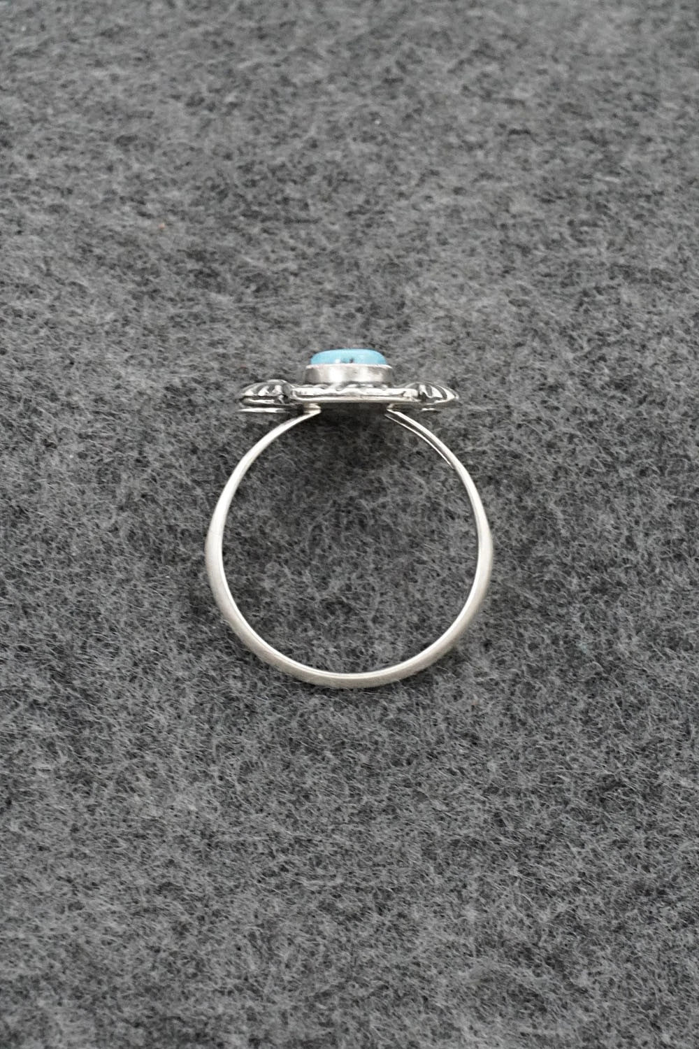 Turquoise and Sterling Silver Ring - Jerryson Henio - Size 10