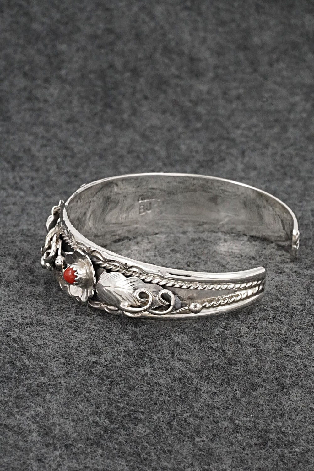Coral & Sterling Silver Bracelet - Bessie Joe