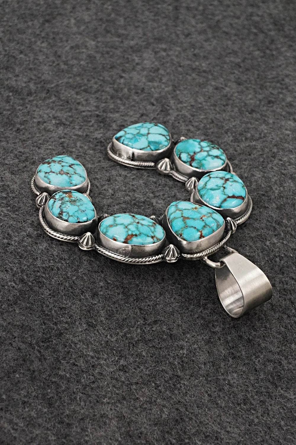 Turquoise & Sterling Silver Pendant - Bobby Johnson