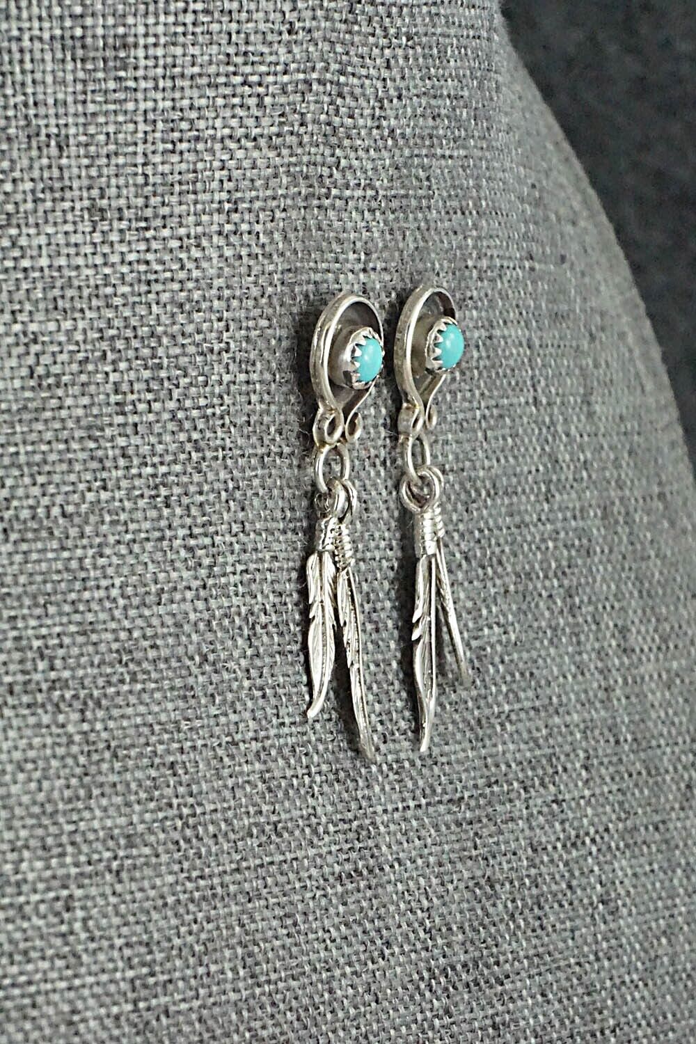 Turquoise & Sterling Silver Earrings - Annette Chiquito