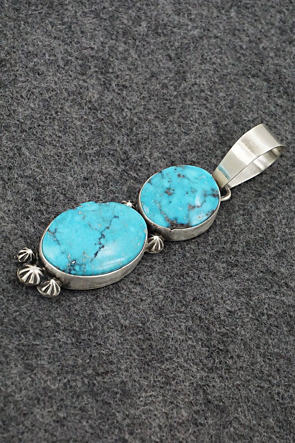 Turquoise & Sterling Silver Pendant - Bobby Johnson