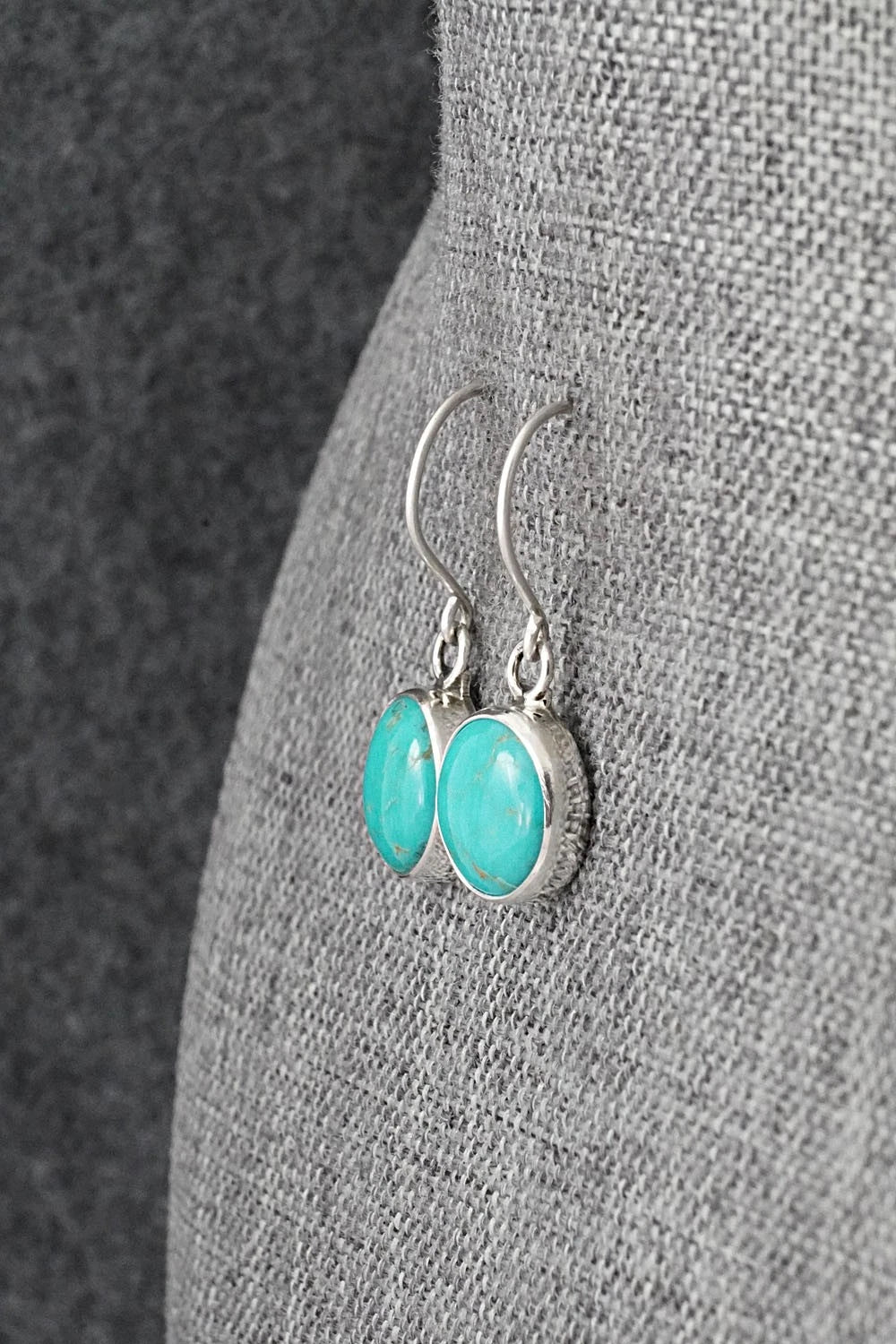 Turquoise & Sterling Silver Earrings - Rosemary Saunders