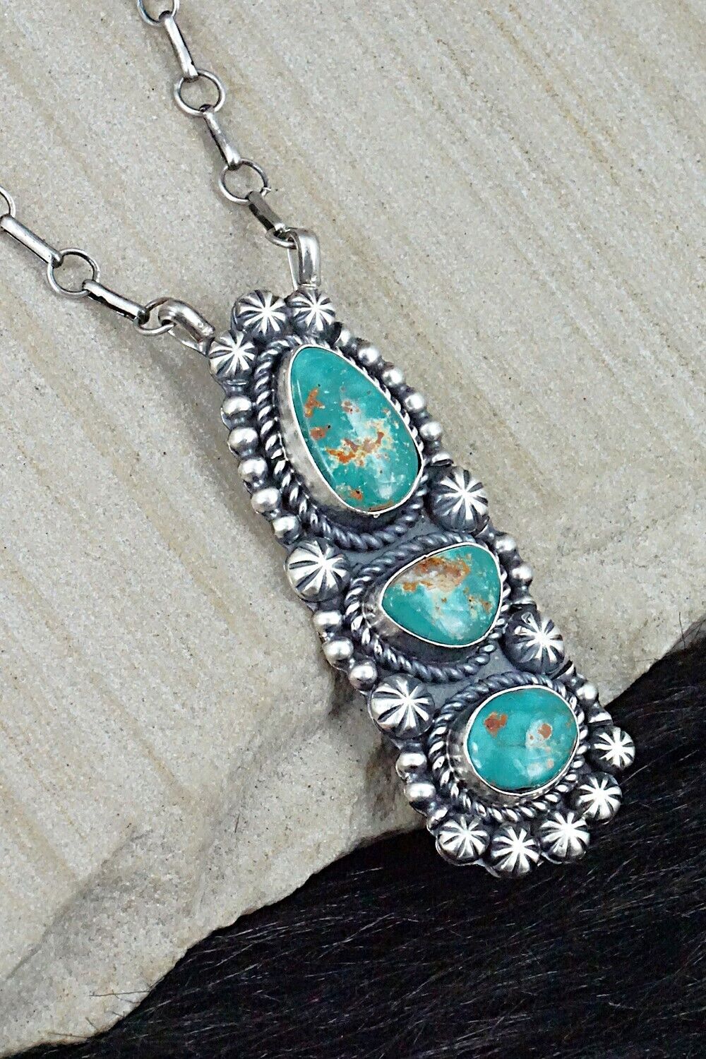 Turquoise & Sterling Silver Necklace - Jeff James