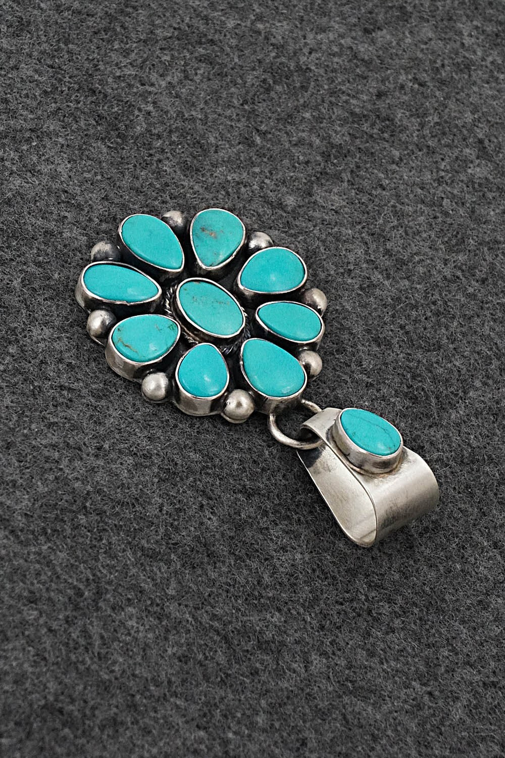 Turquoise & Sterling Silver Pendant - Kathleen Livingston