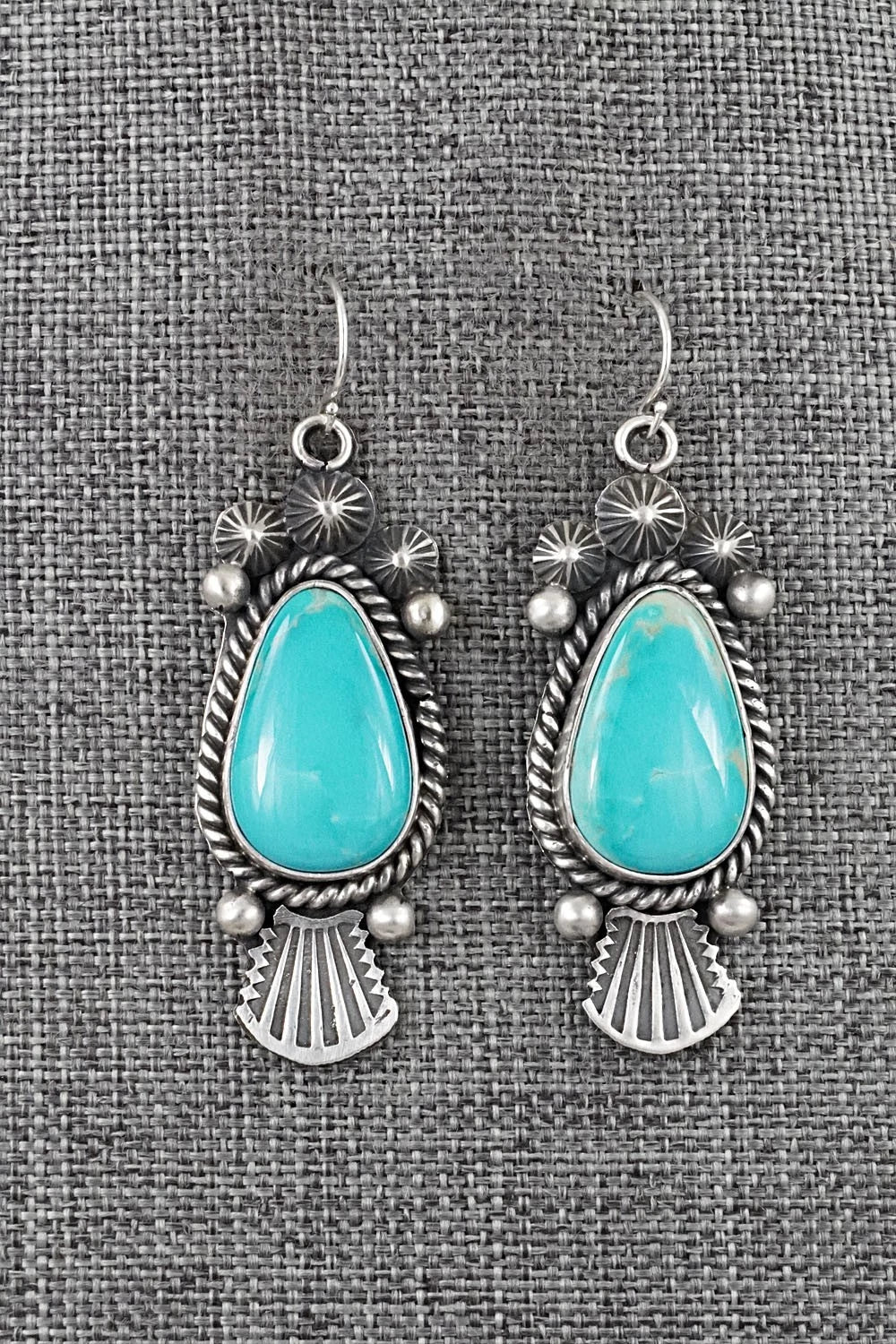 Turquoise & Sterling Silver Earrings - Michael Calladitto