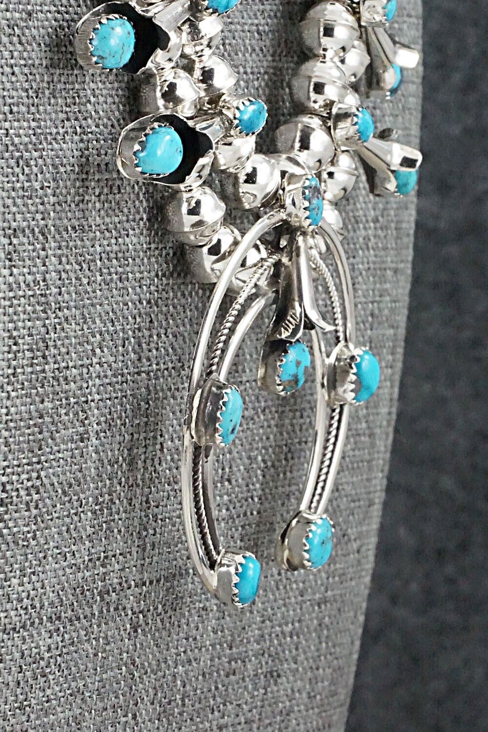 Turquoise & Sterling Silver Squash Blossom Set - Phil Garcia