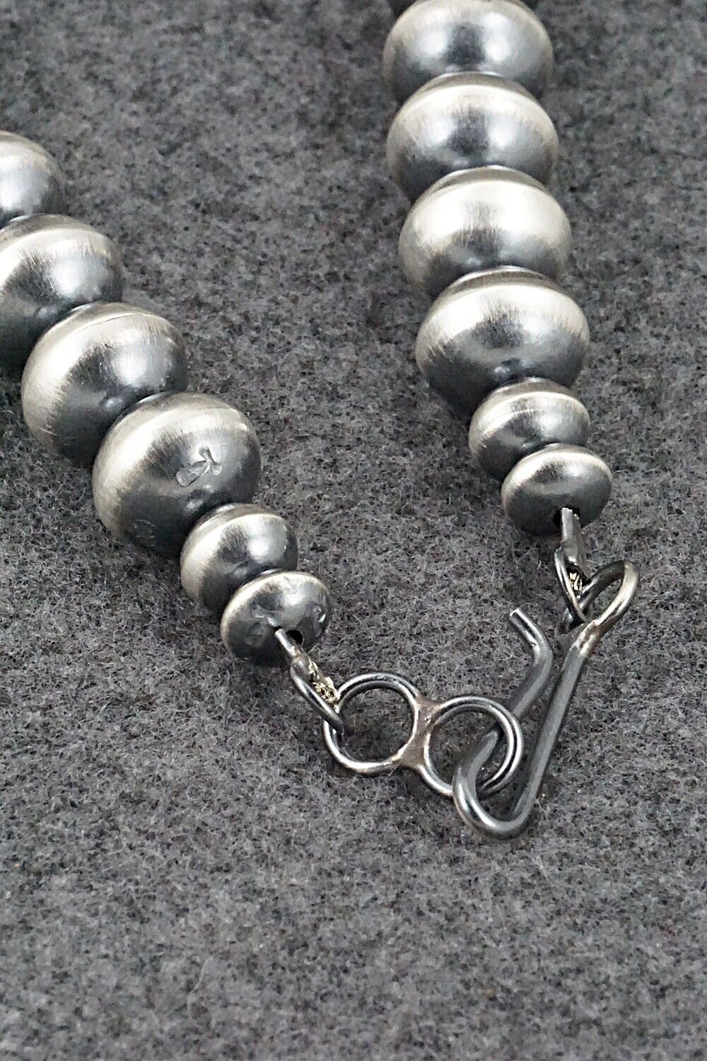 Sterling Silver Navajo Pearl Necklace 18" - Tonisha Haley