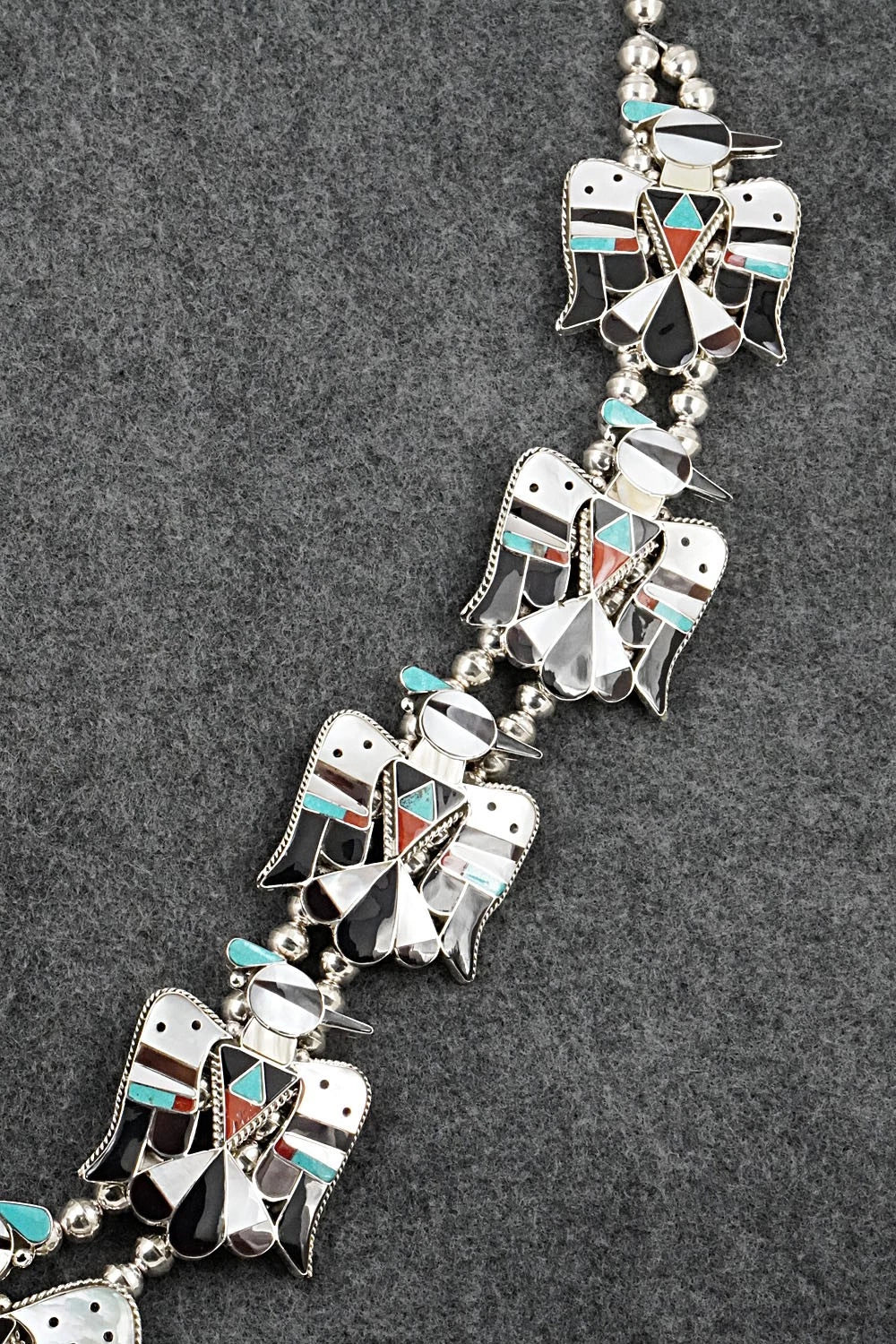 Multi-Stone & Sterling Silver Inlay Necklace Set - Corraine Shack