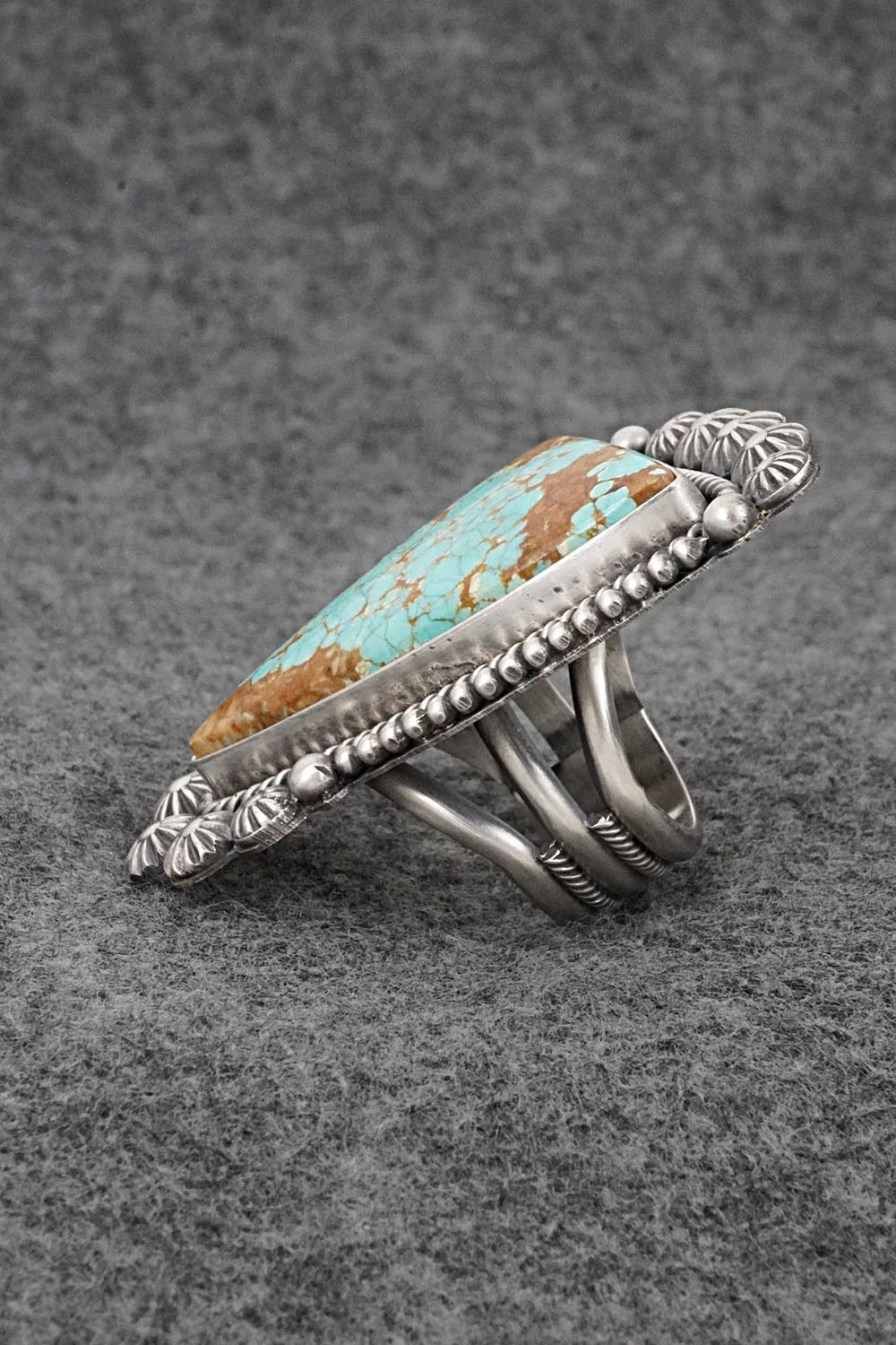 Turquoise & Sterling Silver Ring - Michael Calladitto - Size 8