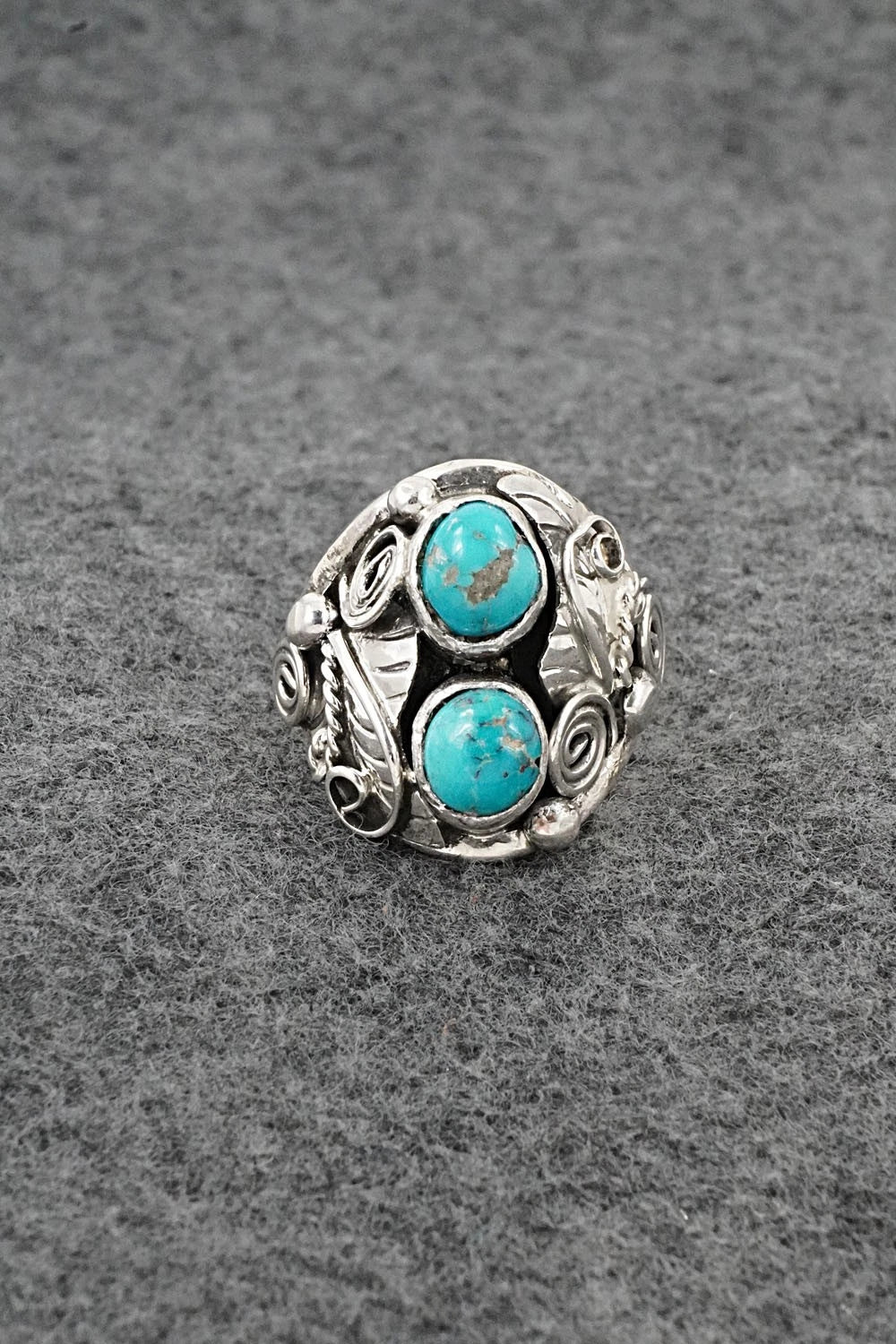 Turquoise & Sterling Silver Ring - Lauren Brown - Size 11.5
