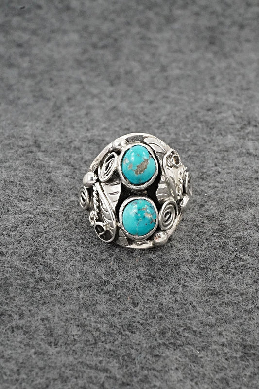 Turquoise & Sterling Silver Ring - Lauren Brown - Size 11.5