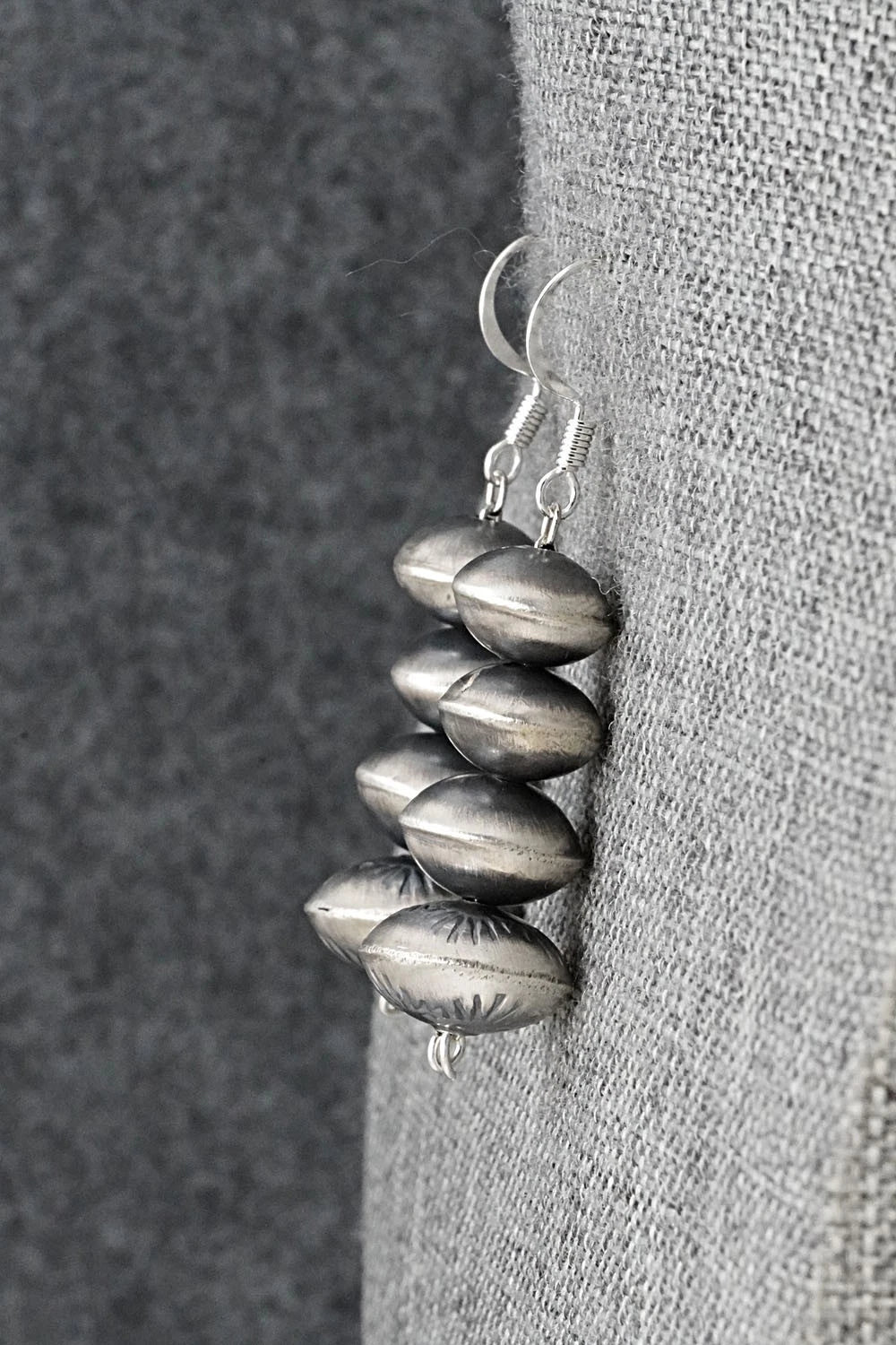 Sterling Silver Navajo Pearl Earrings - Angeline Miller
