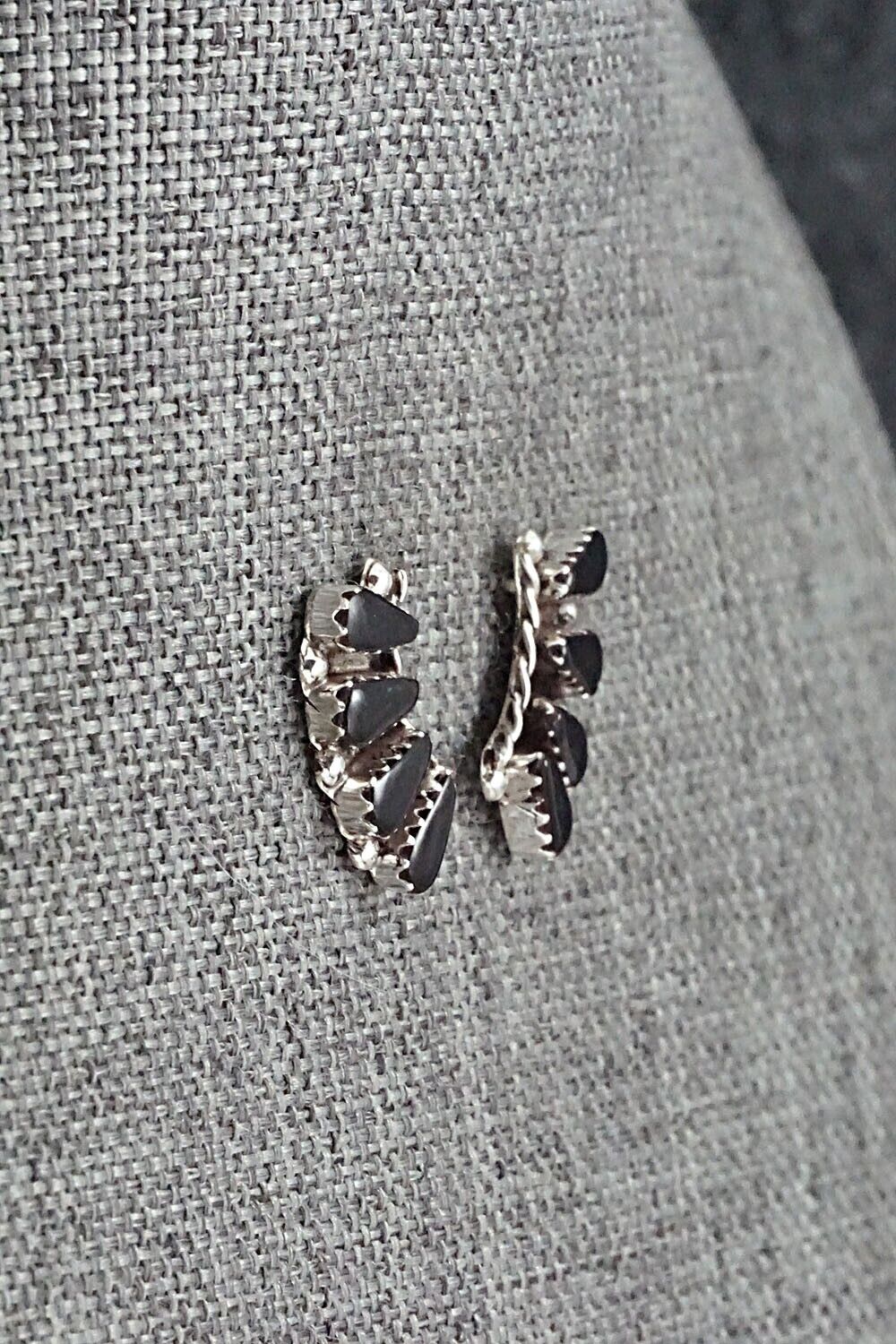 Onyx & Sterling Silver Earrings - Diane Cachini