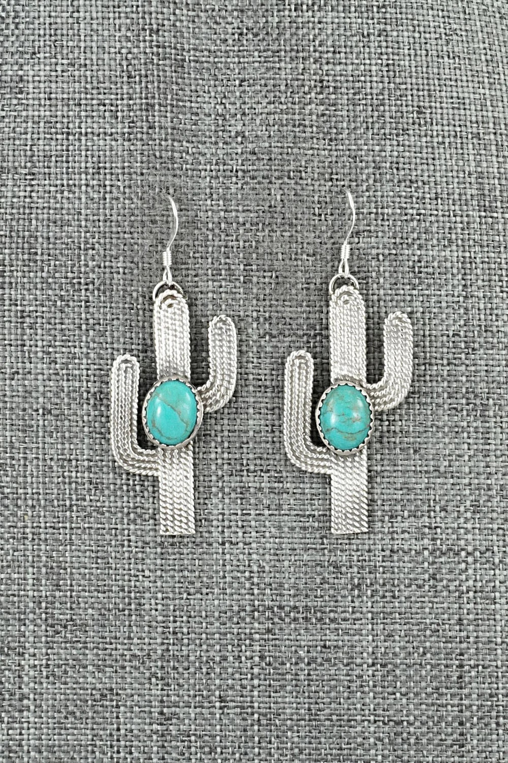 Turquoise & Sterling Silver Earrings - Annette Chiquito