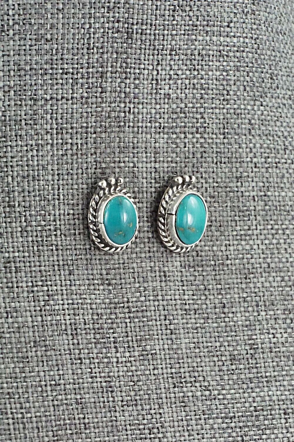 Turquoise & Sterling Silver Earrings - Rosemary Saunders