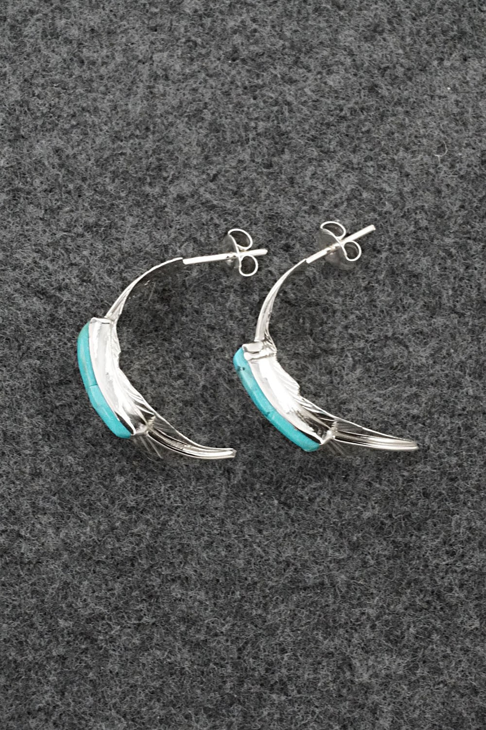 Turquoise & Sterling Silver Earrings - Alan Barney