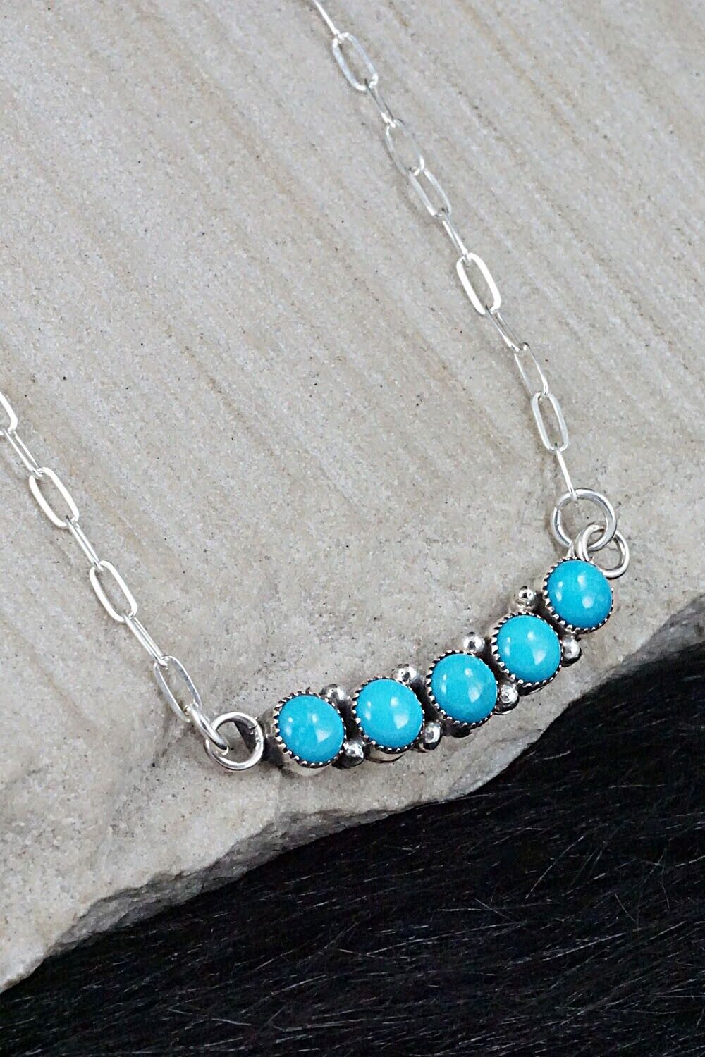 Turquoise & Sterling Silver Necklace - Anna Spencer