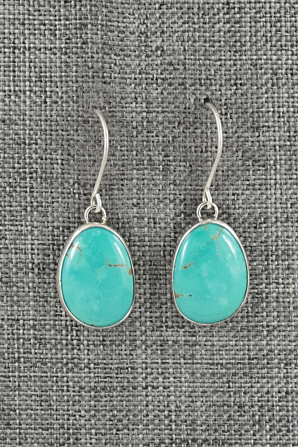 Turquoise & Sterling Silver Earrings - Eugene Gruber