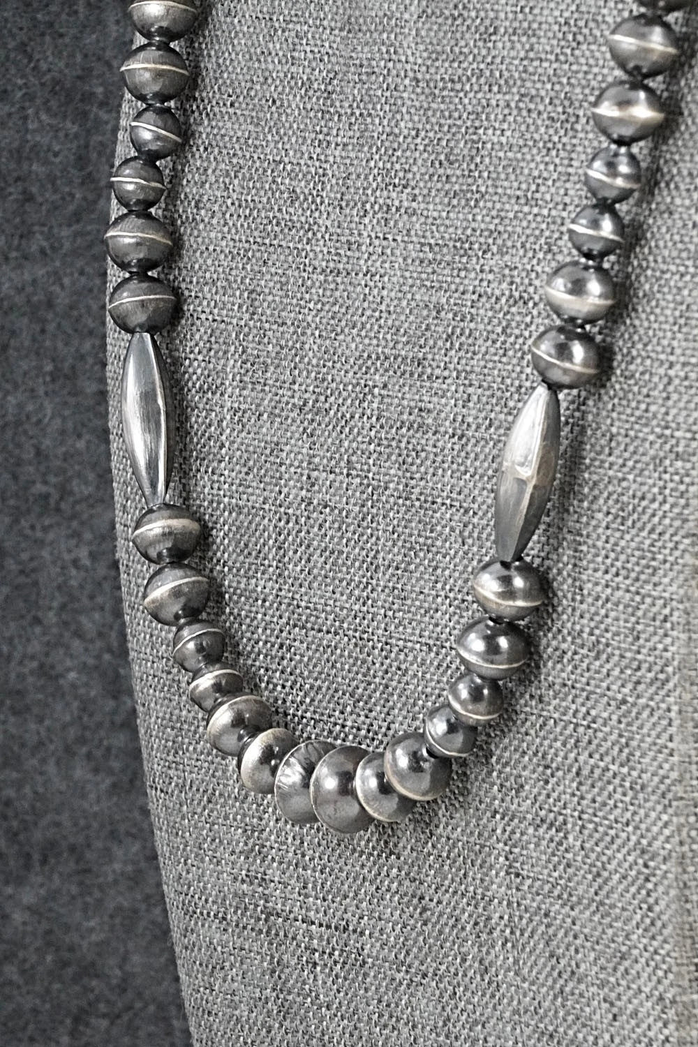 Sterling Silver Navajo Pearl Necklace 20" - Vintage