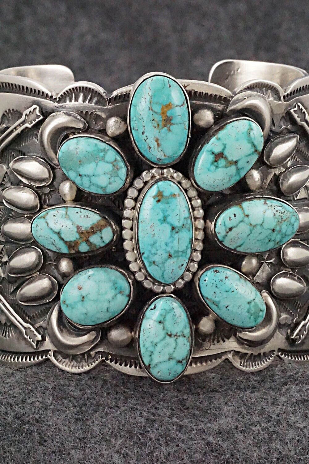 Turquoise & Sterling Silver Bracelet - Matilda Jon