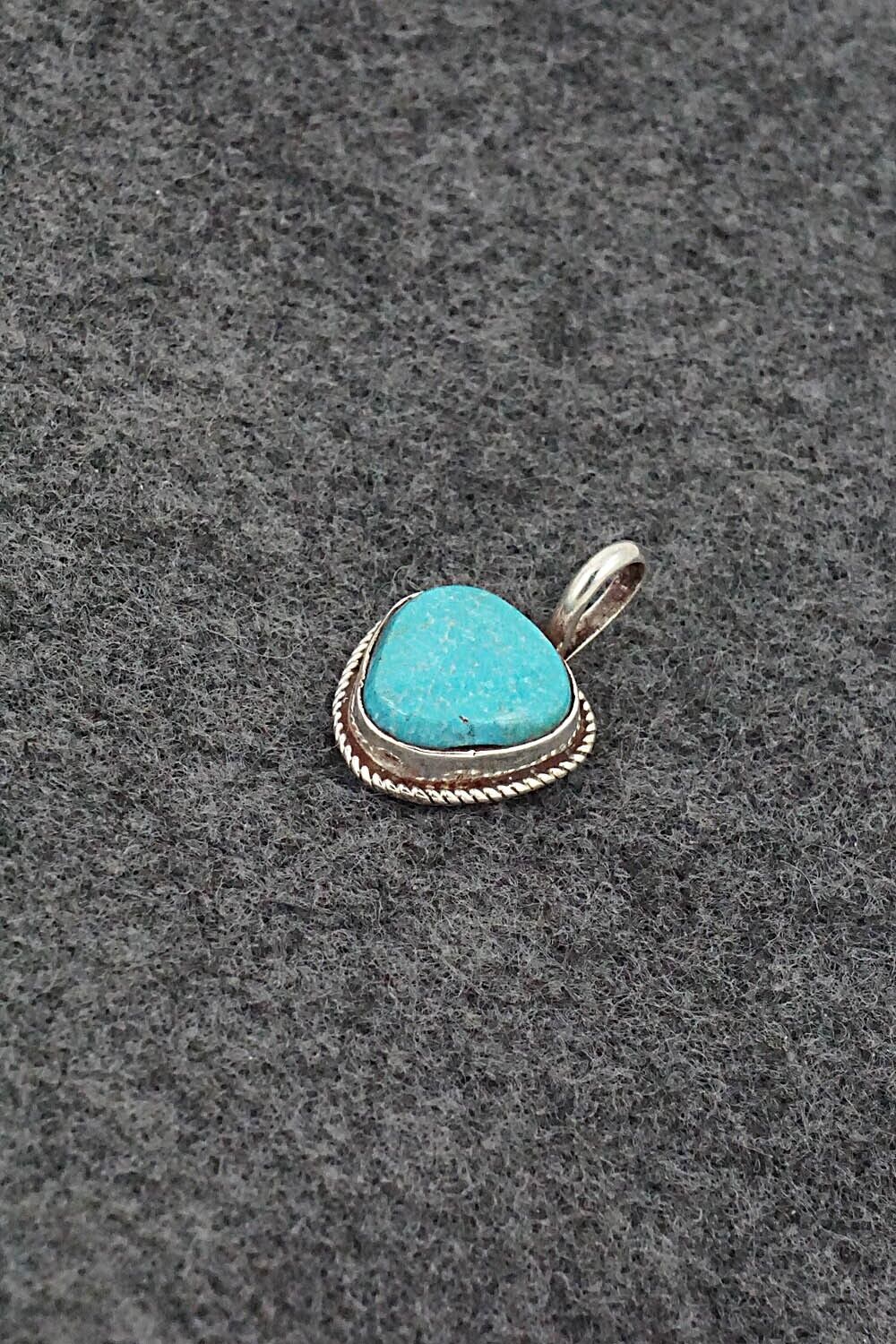 Turquoise & Sterling Silver Pendant - Ernest Hawthorne