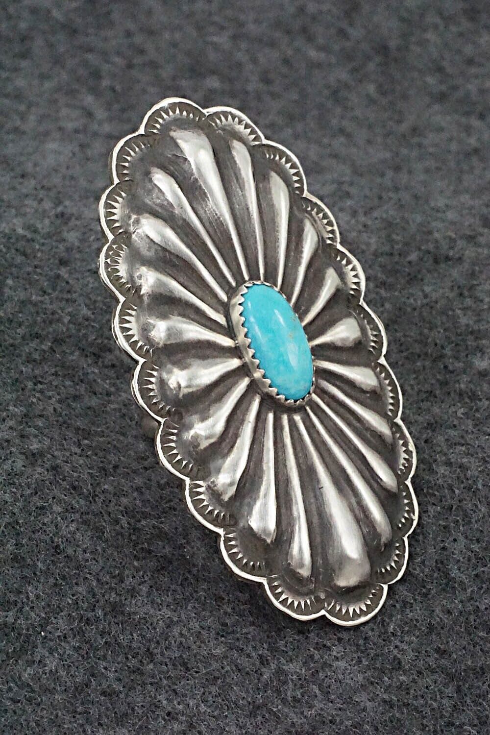 Turquoise & Sterling Silver Ring - Rita Lee - Size 8.5