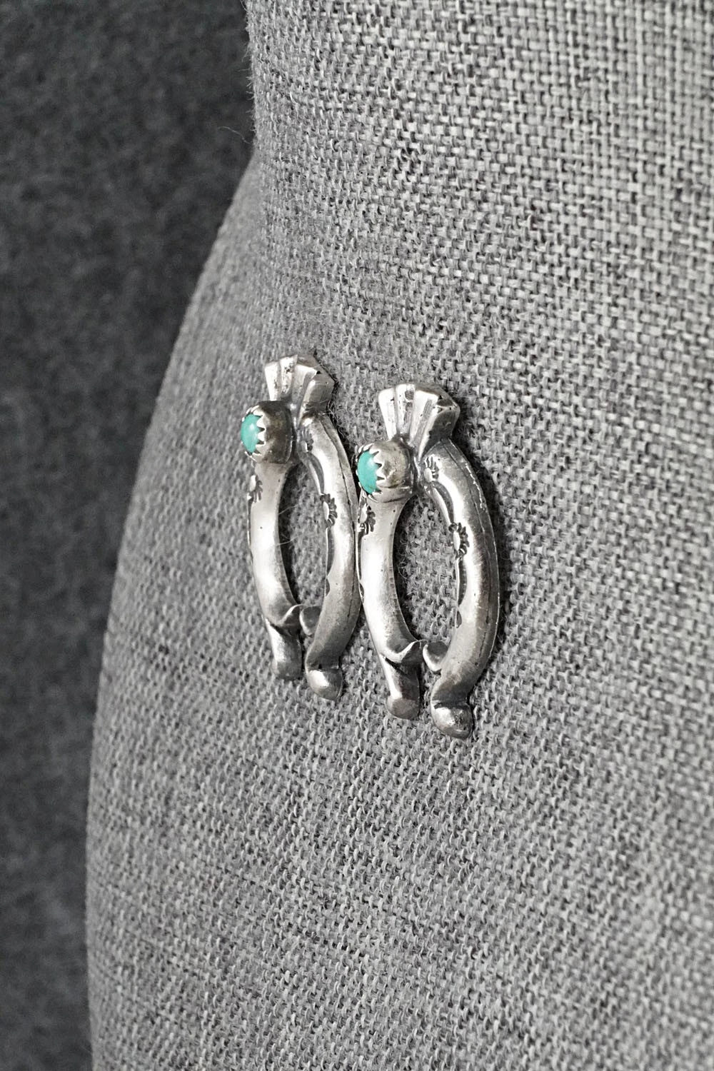 Turquoise & Sterling Silver Earrings - Adrienne Gordon