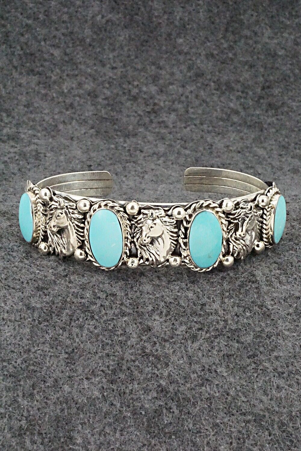 Turquoise & Sterling Silver Bracelet - Bobby Platero