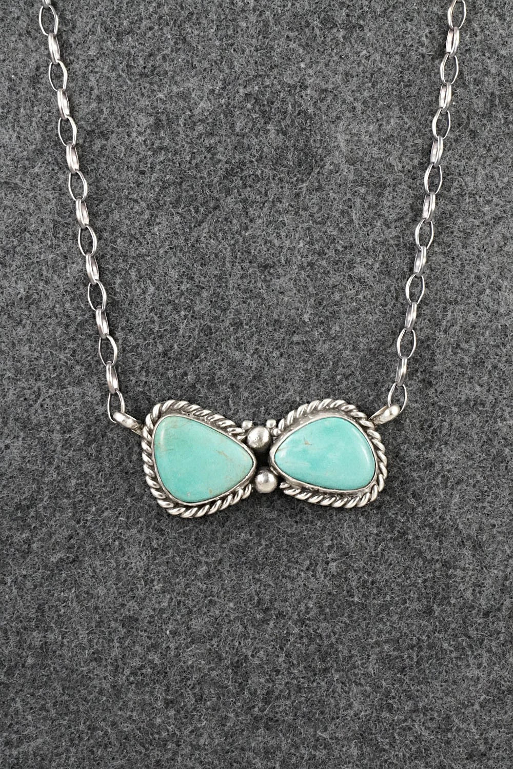 Turquoise & Sterling Silver Necklace - Antwone Brown